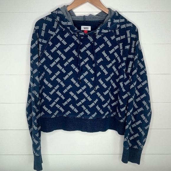 Tommy Jeans Womens Short Hoodie Size Large - Picture 1 of 7